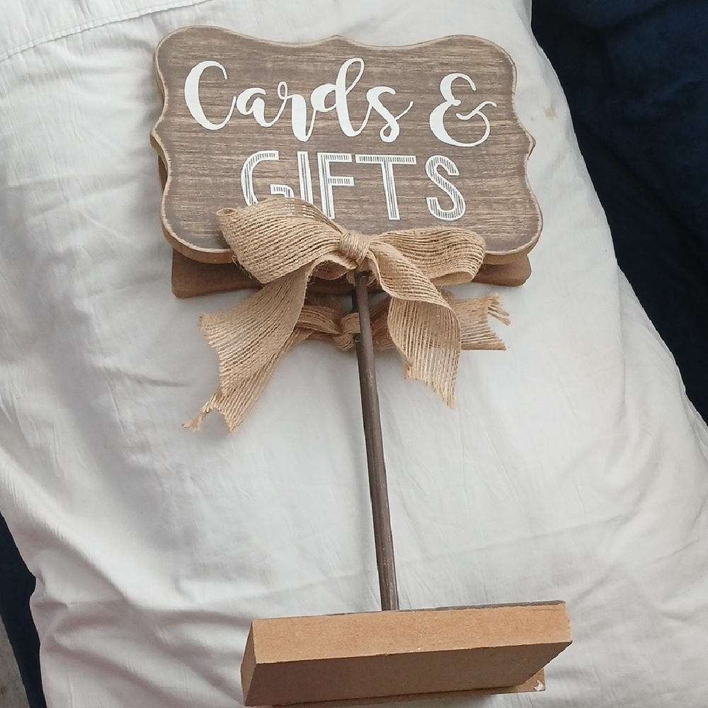 Rustic Guest Book Sign with Bow - Picture 2 of 4